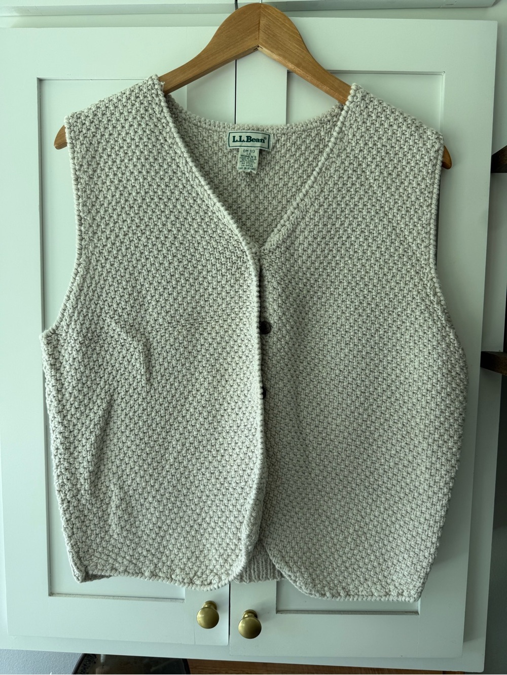L.L.Bean| 60% Linen 40% Cotton| Textured Knit Sweater Vest| Women’s Large